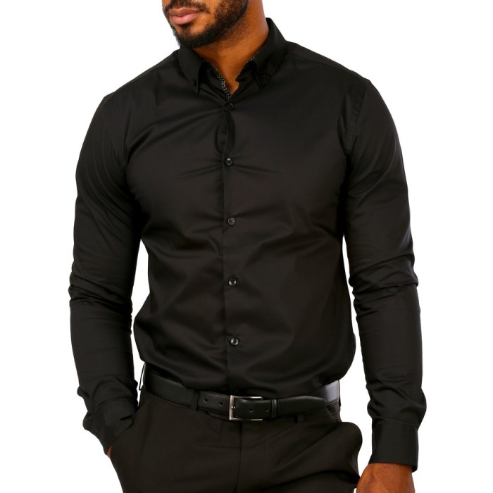 Black dress shirts men