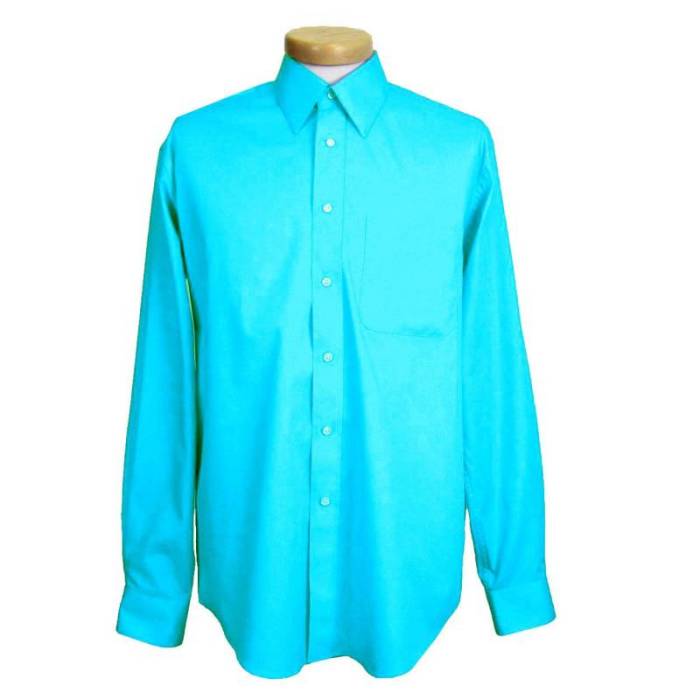 Aqua dress shirt men