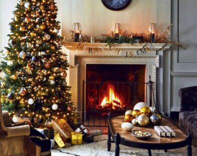 How to decorate a christmas living room