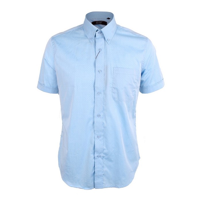 Mens short sleeve dress shirts blue