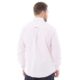 Men's pink and white striped dress shirt