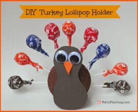 How to make a wopoden turkey lollipop decoration